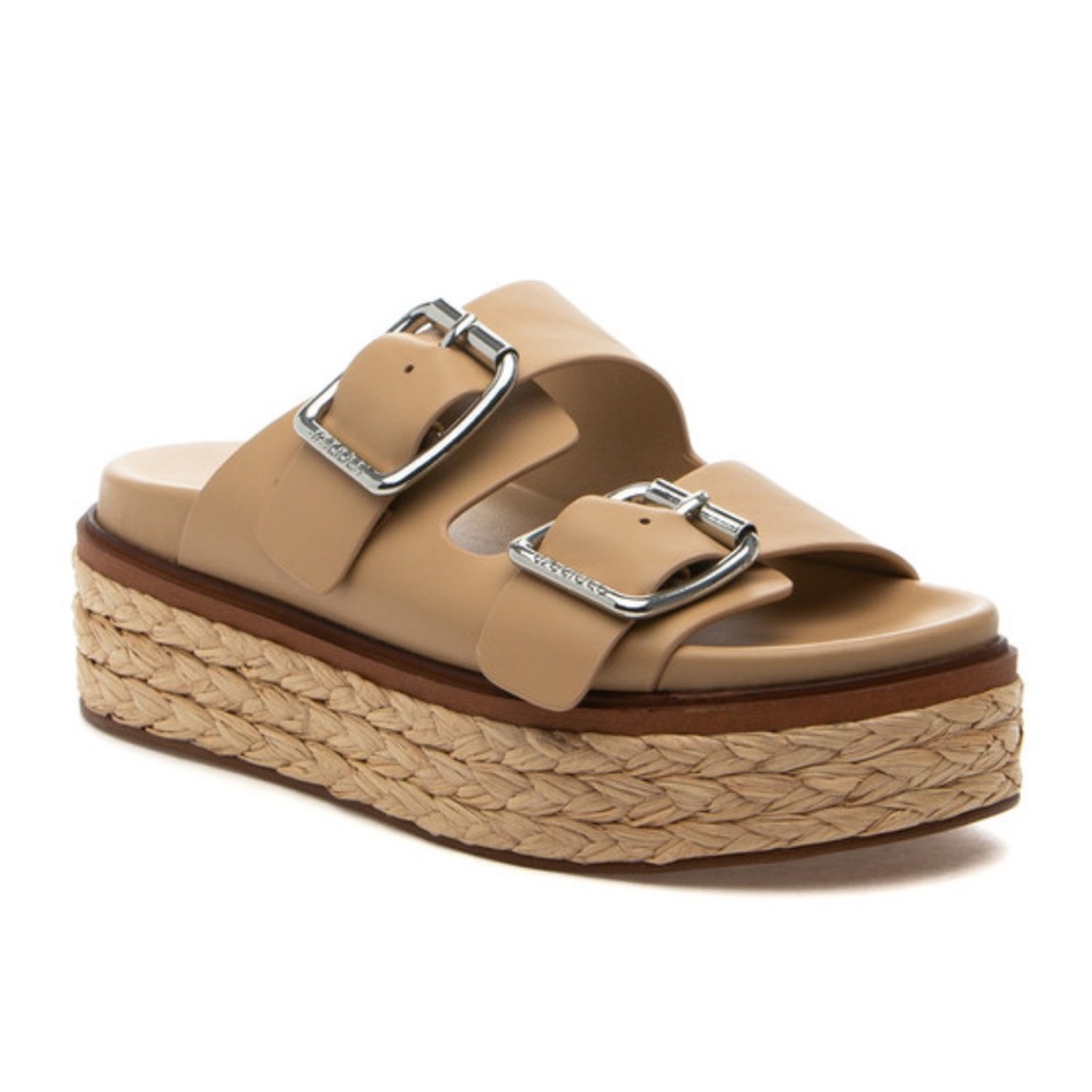 NWT J/SLIDES BONNIE Sand Leather Sandal - Picture 1 of 15
